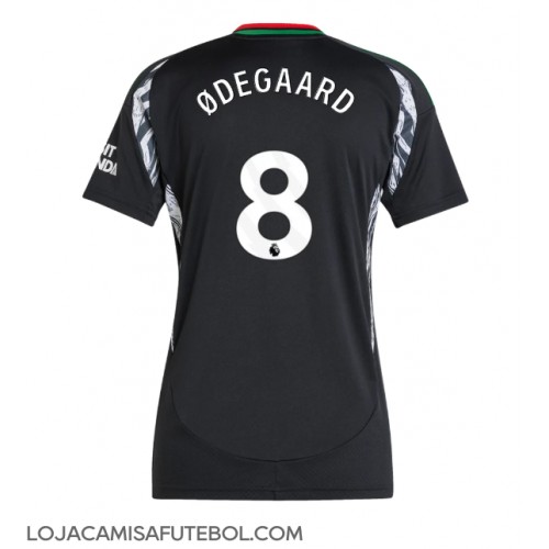 Camisa de Futebol Arsenal Martin Odegaard #8 Equipamento Secundário Mulheres 2024-25 Manga Curta